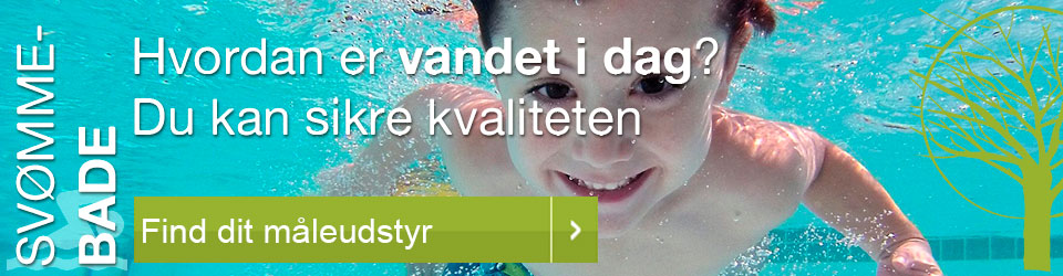 Find dit måleudstyr til svømmebadets vand - og til indeklimaet i hallen